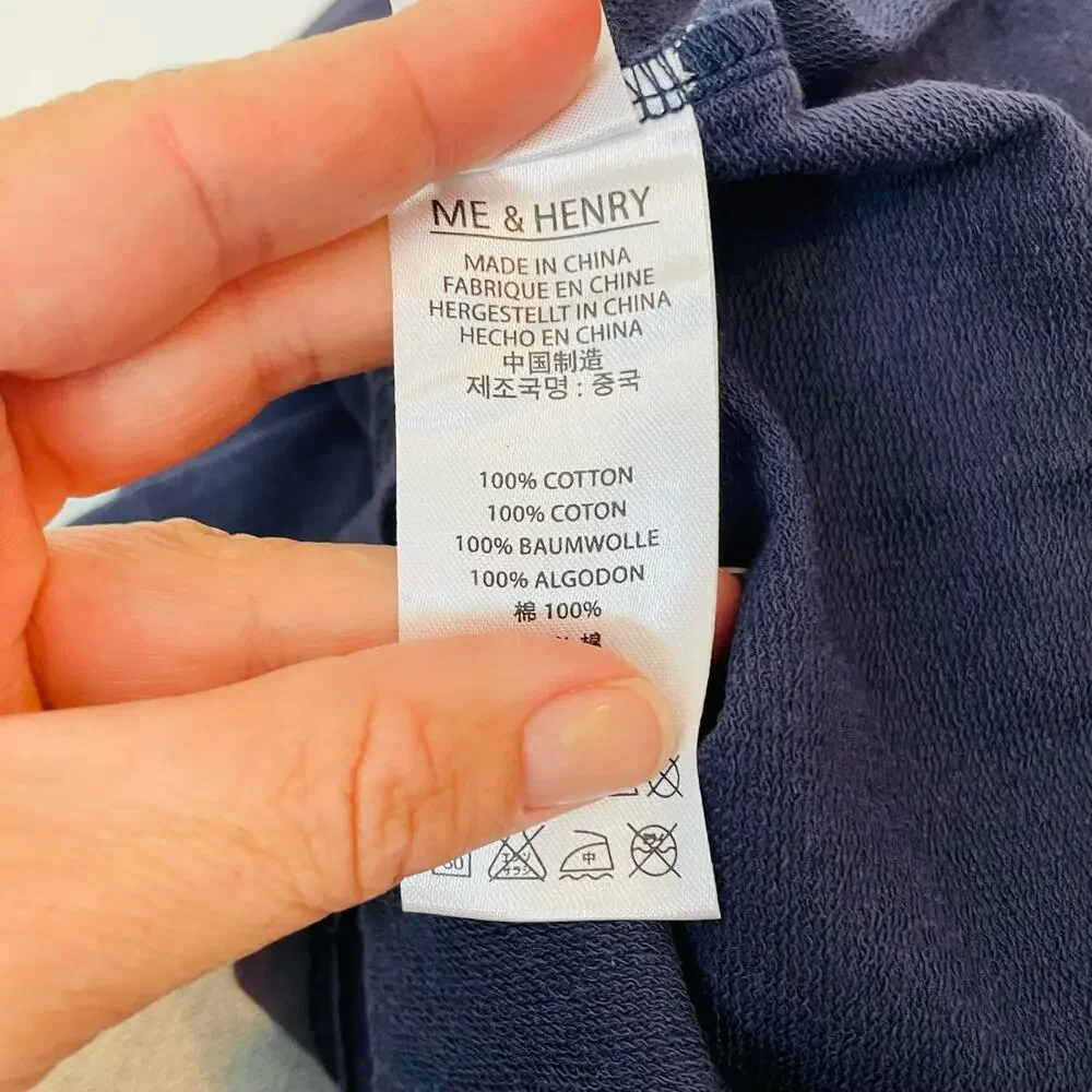 NWT Me & Henry 12Y Navy Spider Web Raglan